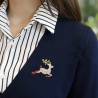 Crystal reindeer - Christmas broochBrooches