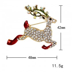 Crystal reindeer - Christmas broochBrooches