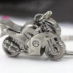 Metal keychain with motorcycleKeyrings