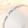 Prata 925 - corações / cristais - pulseira