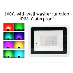 Holofote LED RGB - refletor exterior - controle remoto - à prova d'água - 220V / 110V - 20W - 30W - 50W - 100W