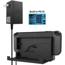 Adaptador AC ABS 2.4A - carregador para Nintendo Switch NS - ficha UE