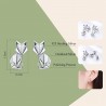 Geometric fox - fashionable silver earringsEarrings
