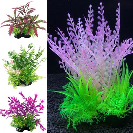 Planta de grama artificial - erva decorativa de aquário