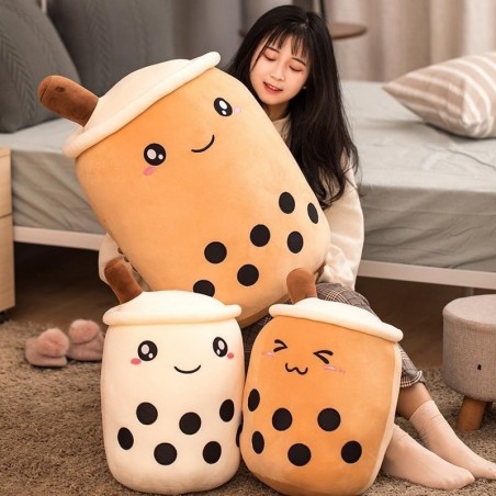 Brinquedo em forma de xícara de chá com bolhas - travesseiro de pelúcia