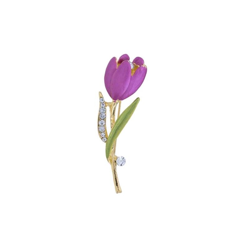 Broche em forma de flores - rosas/tulipas