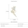 Broche em forma de tulipa branca - com cristais
