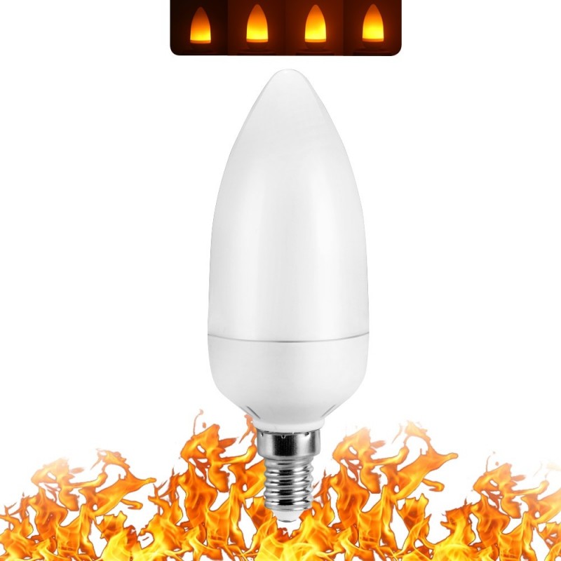 Luz com efeito de chama de fogo - lâmpada LED