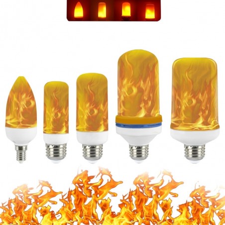 Luz com efeito de chama de fogo - lâmpada LED