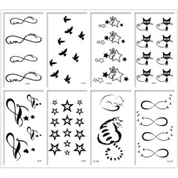 Tatuagem temporária preta - adesivo à prova d'água
