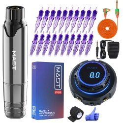Kit profissional de tatuagem permanente - caneta rotativa - display LCD