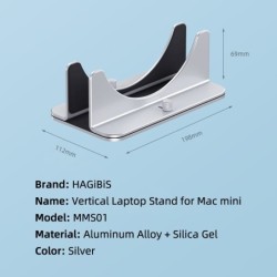 Suporte vertical para Mac Mini - antiderrapante - ajustável