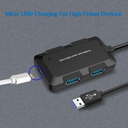 HUB de 4 portas - USB 3.0 - 5Gbps