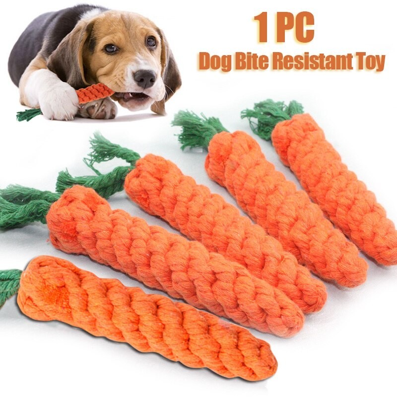 Brinquedo para animais de estimação resistente a mordidas - cenoura