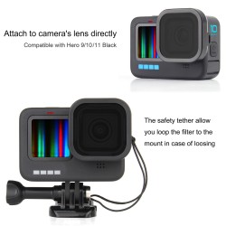 CPL ND8 ND16 ND32 ND - kit de filtro de lente - para GoPro Hero 11 10 9 Preto