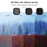 CPL ND8 ND16 ND32 ND - kit de filtro de lente - para GoPro Hero 11 10 9 Preto
