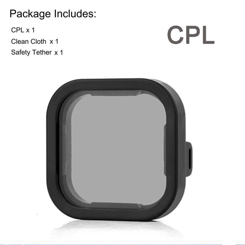 CPL ND8 ND16 ND32 ND - kit de filtro de lente - para GoPro Hero 11 10 9 Preto