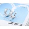 Round silver earrings with crystal angelEarrings