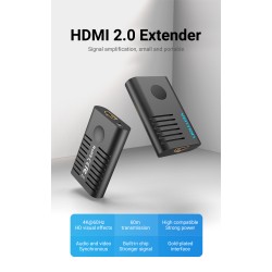 HDMI 60M extender - signal booster - USB 2.0 - 4K@60HzNetwork