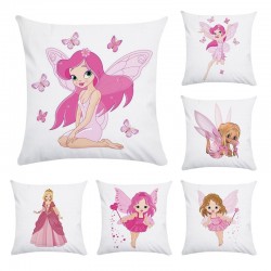 Fadinha rosa - capa de almofada - algodão - 45 * 45cm -
