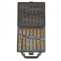 15-10mm - Brocas helicoidais revestidas de titânio HSS - conjunto de 99 peças