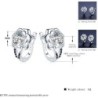 Elegant silver earrings - with crystal flowerEarrings