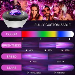 Projetor galáxia céu estrelado - luz noturna LED - controle APP / Alexa