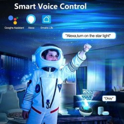 Projetor galáxia céu estrelado - luz noturna LED - controle APP / Alexa