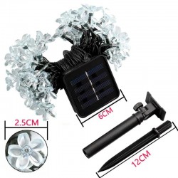 Luz solar - cordão de LED - guirlanda - decoração de Natal - flores