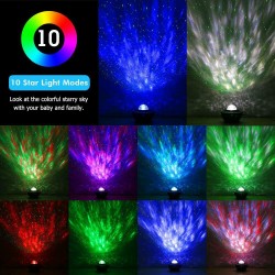 Projetor de céu estrelado - Luz noturna LED - com alto-falante - Bluetooth