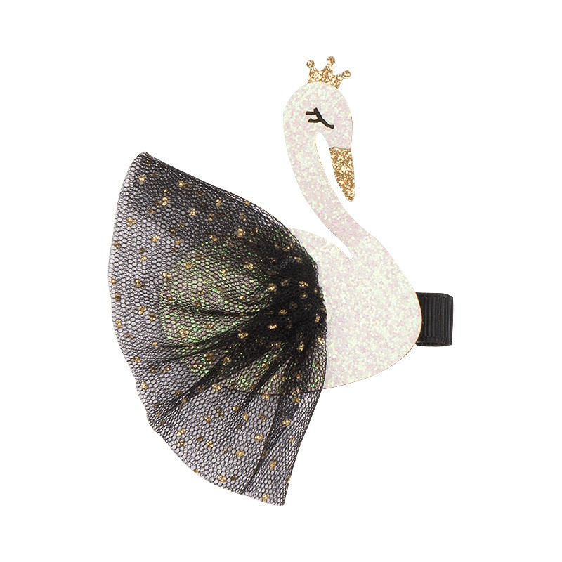 Grampo de cabelo decorativo - cisne - coroa
