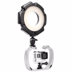 Monopé selfie subaquático de alumínio - suporte - suporte de braço duplo - para câmeras GoPro
