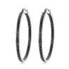 Big hoop earrings - with black crystalsEarrings