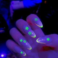 Adesivos decorativos luminosos para unhas