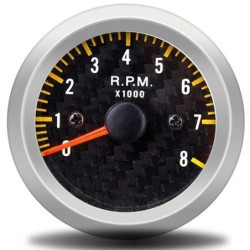 Tacômetro LED para carro - 52mm - 0-8000 RPM - 12V