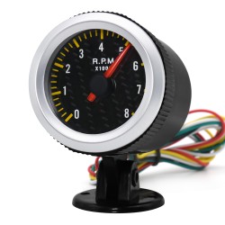 Tacômetro LED para carro - 52mm - 0-8000 RPM - 12V