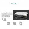 40W - Carregador inteligente - multiportas - 8 USB - 5V 8A - LED