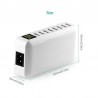 40W - Smart charger - multi port - 8 USB - 5V 8A - LEDChargers