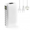 40W - Carregador inteligente - multiportas - 8 USB - 5V 8A - LED