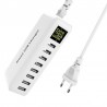 40W - Carregador inteligente - multiportas - 8 USB - 5V 8A - LED