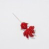 Peixinho dourado de cristal vermelho - broche elegante