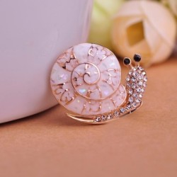 Broche de caracol de cristal