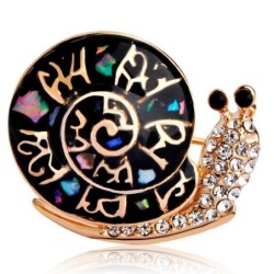 Broche de caracol de cristal