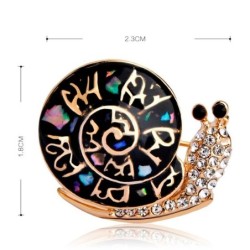 Broche de caracol de cristal