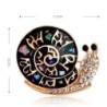 Broche de caracol de cristal