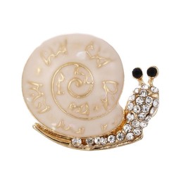 Broche de caracol de cristal