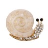 Broche de caracol de cristal