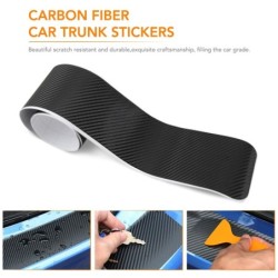 Protetor do pára-choque traseiro - adesivo de fibra de carbono