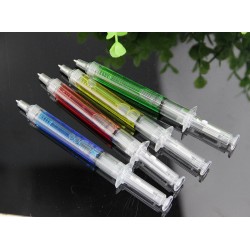 Liquid syringe shaped ballpoint- 4 piecesPens & Pencils