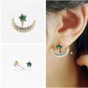Blue crystal moon / star - stud earringsEarrings